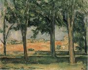 Paul Cezanne Chestnut Trees at Jas de Bouffan oil painting reproduction